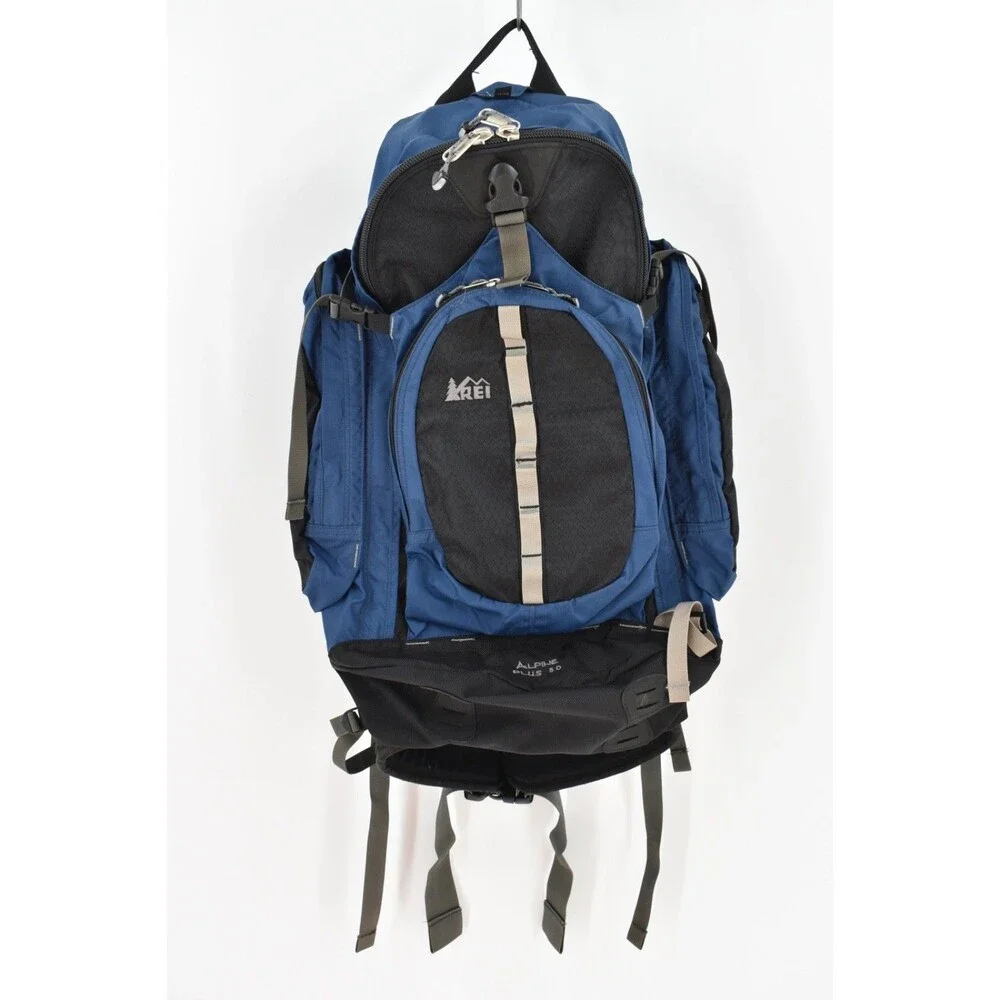 REI Size Small 50L Alpine Plus Blue Vintage Internal Frame Hiking Backpack